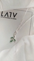 Conjunto Hojitas en Plata925 y Cubic Verde