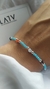 Pulsera Cristal con Ojitos Multicolor y Donas de Plata