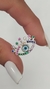 Sello en Plata925 Calado Ojo de Cubic Multicolor