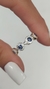 Anillo Sin Fin Ojitos Esmaltados en Plata y Cubic