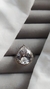 ANILLO DE PLATA RODINADA LAGRIMA DE CUBIC