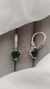 Aros Corazones Verdes con Cierre Frances