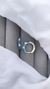 Cierre Italiano Esmaltado Celeste con Cubic