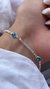 Pulsera Tennis con Ojitos Protectores en Nácar - comprar online