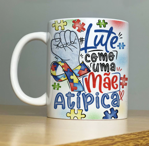 LUTE COMO UMA MÃE ATÍPICA - Caneca - comprar online