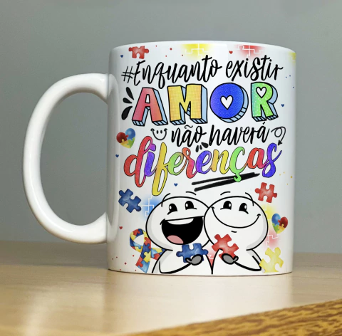 ENQUANTO HOUVER AMOR NÃO HAVERÁ DIFERENÇAS - Caneca - comprar online