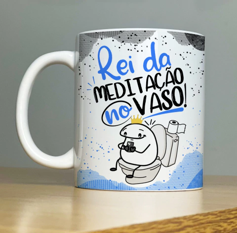 REI DA MEDITAÇÃO NO VASO - Caneca - comprar online