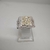 ANILLO SELLO CON RELIEVE - Plata 925 y Oro 18Kts en internet