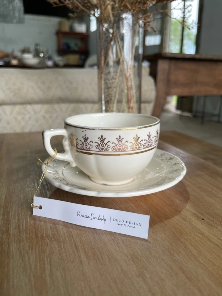 Set de Taza y Plato Antiguo Lozalit Set x 5