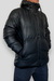 Campera Puffer Hombre Cuero Pu Con Capucha Importada - comprar online