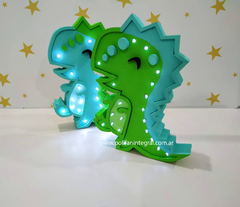 Dino Dinosaurio 28cm de alto con led a pilas