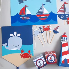 Kit Papelaria para Festa - Marinheiro na internet