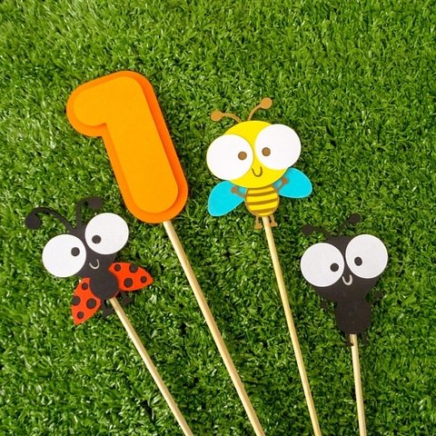 Topo de Bolo - Insetos Piquenique