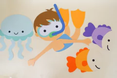 Kit Painel Mergulhador - Fundo do Mar - comprar online