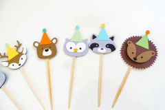 Toppers de Doces - Animais do Bosque Chapeuzinho (08 UNIDADES) - comprar online