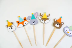 Toppers de Doces - Animais do Bosque Chapeuzinho (08 UNIDADES) na internet