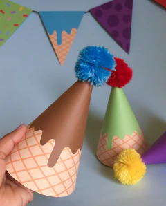 Chapéu de Aniversário - Sorvete - loja online