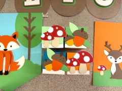 Caixinhas Quadradas - Animais do Bosque Menino - comprar online