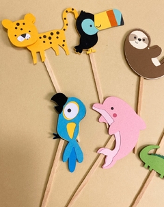 Topper de Doces - Fauna Brasileira - 10 UNIDADES na internet