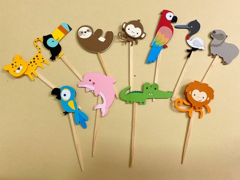 Topper de Doces - Fauna Brasileira - 10 UNIDADES