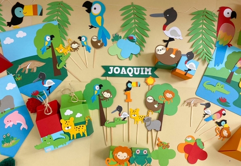 Kit Papelaria para Festa - Fauna Brasileira
