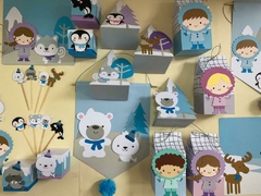 Kit Papelaria para Festa - Animais do Ártico na internet