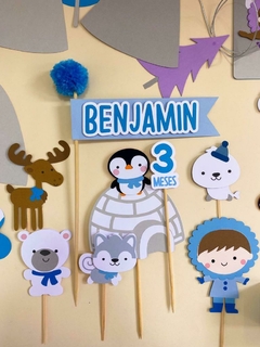 Imagem do Kit Papelaria para Festa - Animais do Ártico