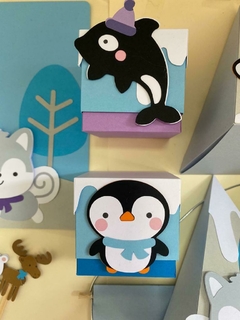 Kit Papelaria para Festa - Animais do Ártico - Tiquinho de Cor