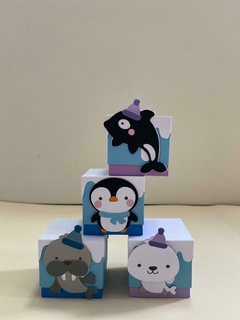Caixinha Quadrada - Animais do Ártico - comprar online
