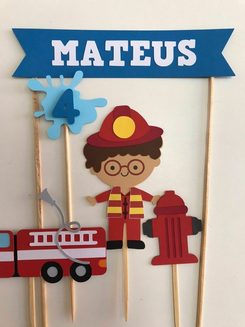 Topo de Bolo - Bombeiro