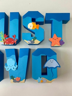Letras 3D- Fundo do Mar na internet