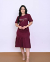 Vestido com babado Abençoada - comprar online