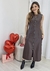 Vestido Couro Eco Revestido com poliuretano