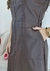 Vestido Couro Eco Revestido com poliuretano - Altina moda feminina