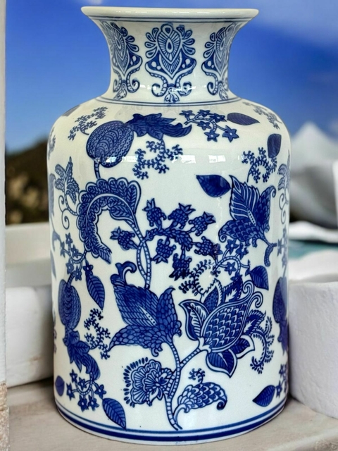 Porcelana - Potiche boca ancha grande 30,5CM