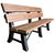 Banco De Jardim Tradicional 150cm 3 Lugares Madeira Plástica Cor Ipê - comprar online