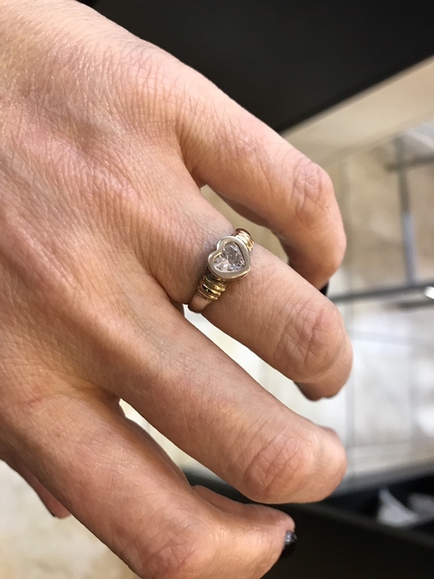 Anillo corazon, lisa blanco - comprar online