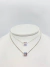 Conjunto de mujer, cadena y dije cubito S cristal autentico