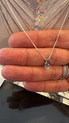 Conjunto de mujer, cadena y dije cubito cristal autentico Gota en internet