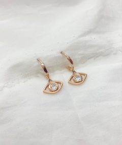 Aros argollita con dije ojito de mujer, Eyes