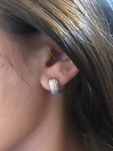 Aros argollota con piedras, Milu Premium - comprar online