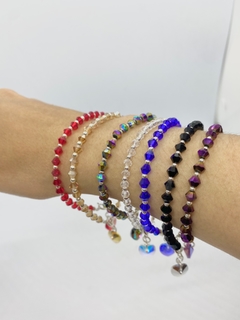 Pulsera de mujer, cristal Autentico + bolitas