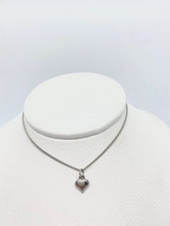 Conjunto cadena y dije corazon acero