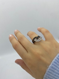Anillo de mujer con piedras, Deluxe B&W - Joyería LauLec