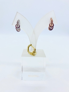 Aros argollita para mujer con donitas