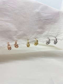 Imagen de Aros argollita para mujer con donitas