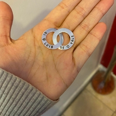 Imagen de Dije colgante personalizado de mujer, arandelas de la vida x2