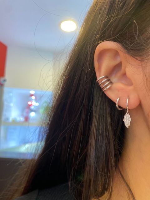 Aros argollita hamsa, Manito - comprar online