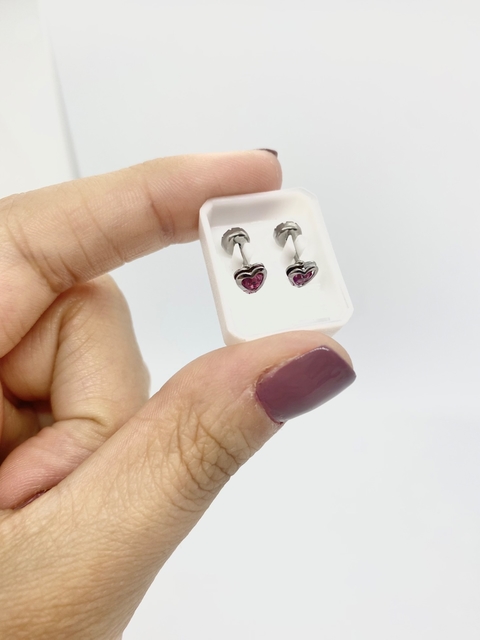 Aro pegadito abridor corazon c/piedra