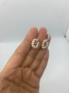 Aro argollita para mujer con perla, Circle - tienda online